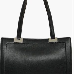 Calvin Klein Black Leather Shoulder Bag